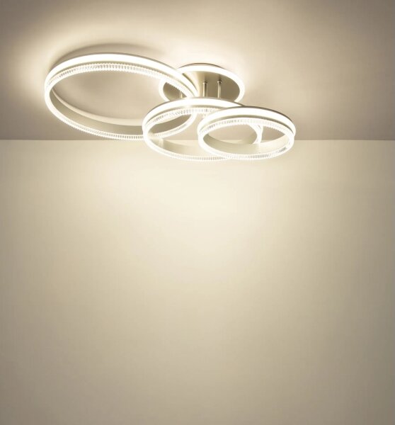 Globo 67377-72 - Димируема LED плафонна лампа FRANCINE LED/72W/230V, сребрист, с дистанционно управление
