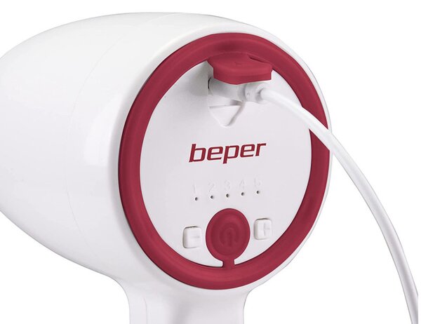 Безжичен ръчен миксер Beper P102SBA007, 20W, 2 бъркалки, USB зареждане, 5 скорости, Бял