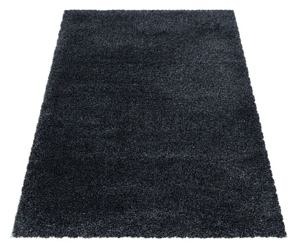 Антрацитен килим 80x150 cm Fluffy – Ayyildiz Carpets