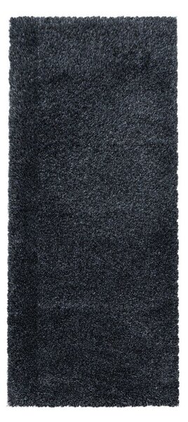 Антрацитна пътека 80x250 cm Fluffy – Ayyildiz Carpets
