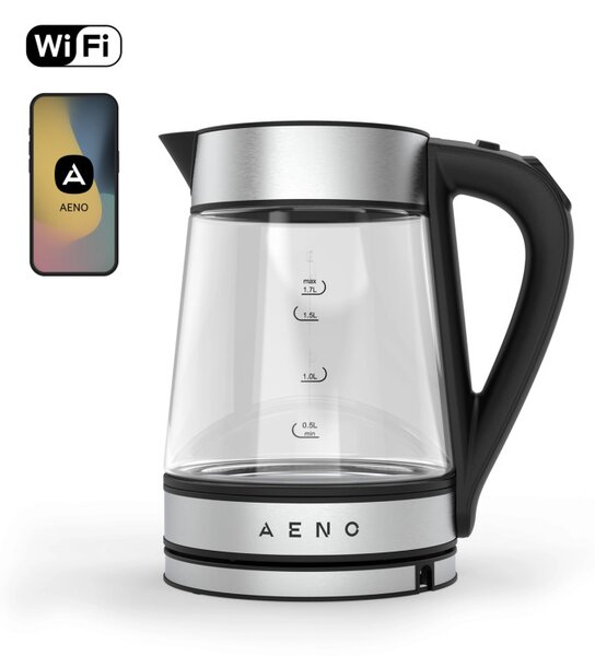 Електрическа Кана AENO AEK0001S, 2200W, 1700 l, Стъклен корпус, Wi-Fi, Strix, Черен