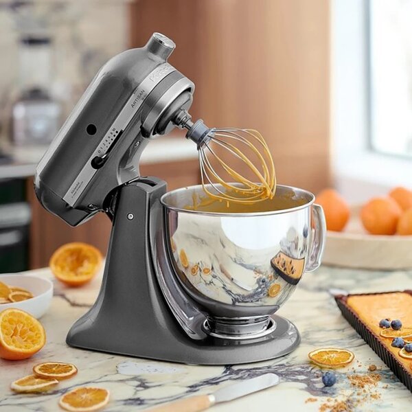 Планетарен миксер Artisan Elegance KitchenAid 5KSM185PSEMS, 300W, 4.8 л, Direct drive, 10 скорости, Инокс