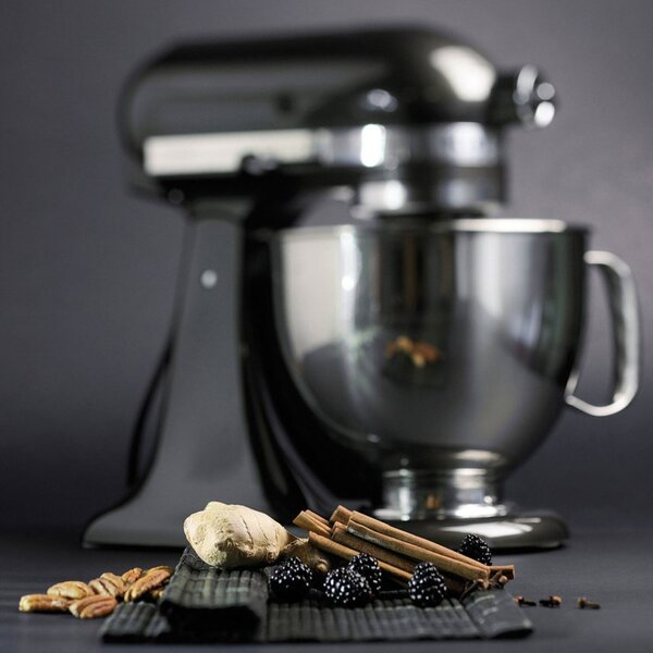 Планетарен миксер Artisan Elegance KitchenAid 5KSM175PSEOB, 300 W, 4.8 л, Direct drive, 10 скорости, Onyx Black