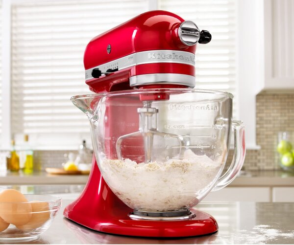 Планетарен миксер Artisan Elegance KitchenAid 5KSM185PSEER, 300W, 4.8 л, Direct drive, 10 скорости, Червен