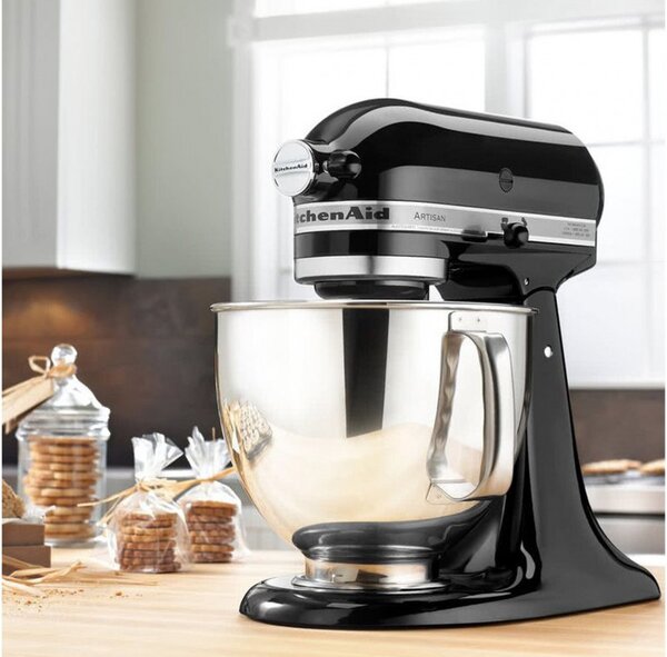 Планетарен миксер Artisan Elegance KitchenAid 5KSM175PSEOB, 300 W, 4.8 л, Direct drive, 10 скорости, Onyx Black