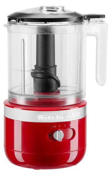 Акумулаторен чопър KitchenAid 5KFCB519EER, 12 V, 1.18 л, 3500 rpm/min, 2 скорости + Pulse, Без BPA, Empire Red