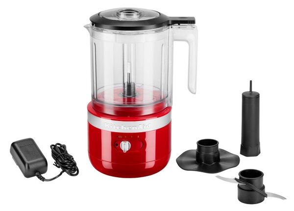 Акумулаторен чопър KitchenAid 5KFCB519EER, 12 V, 1.18 л, 3500 rpm/min, 2 скорости + Pulse, Без BPA, Empire Red