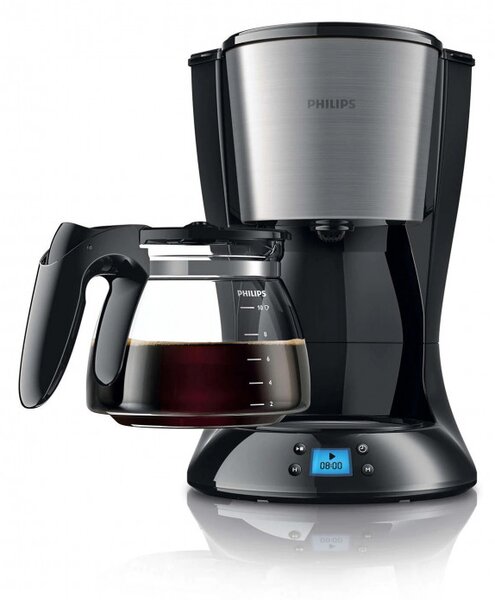 Кафемашина Philips HD7461-20-BL, 1000W, 1,2 Л, Aroma Twister, Индикатор за нивото на водата, Таймер, Черен