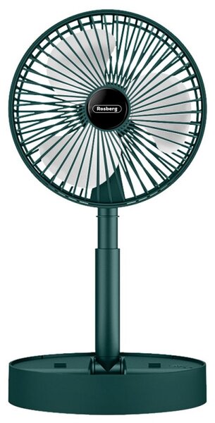 Вентилатор USB Rosberg R51760F, 4.5W, 3 скорости, Автономия до 5 часа, Зелен