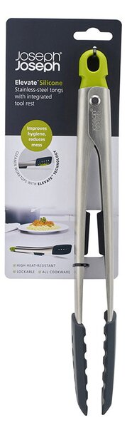 Щипка Joseph Joseph Elevate 10162, 30см, Неръждаема стомана, Термоустойчива до 270C, Сив/зелен