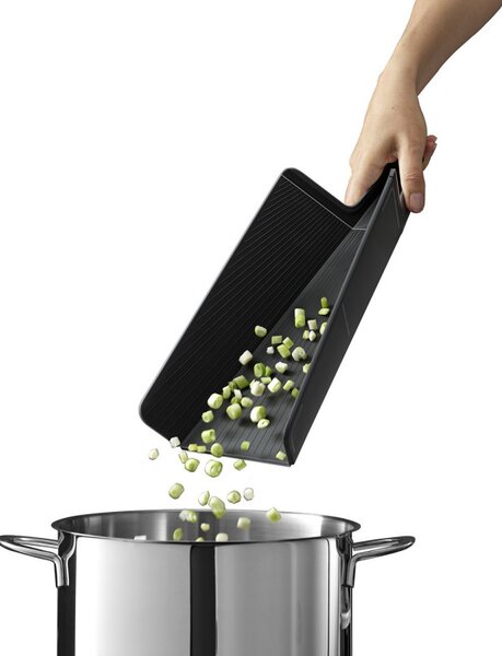 Дъска за рязане Joseph Joseph Chop2Pot 60202, 37.5х21 см, Сгъваема, Кука, Черен