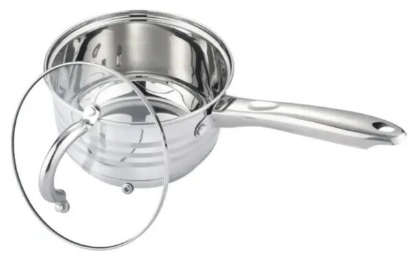 Касерола с капак Bohmann BH 3138-14, 14 см, 1.2 л, Неръждаема стомана, Индукция, Инокс