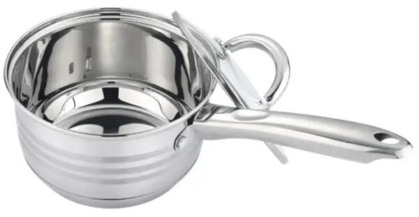 Касерола с капак Bohmann BH 3138-14, 14 см, 1.2 л, Неръждаема стомана, Индукция, Инокс