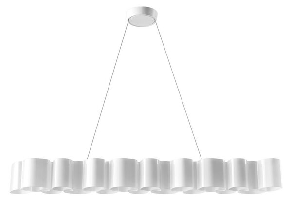 Stilnovo LED висяща лампа Honey, с регулируема яркост, дължина 139 cm, Затъмняване, Бял, Дневна/трапезария, Пластмаса, Модерен