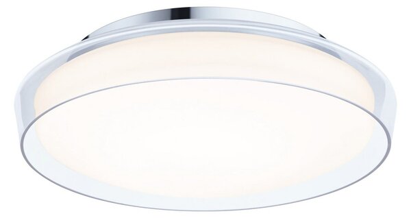 Paulmann LED плафон Luena, IP44, хром, Ø 35 cm, Металик, Дневна/трапезария, Метал, Модерен