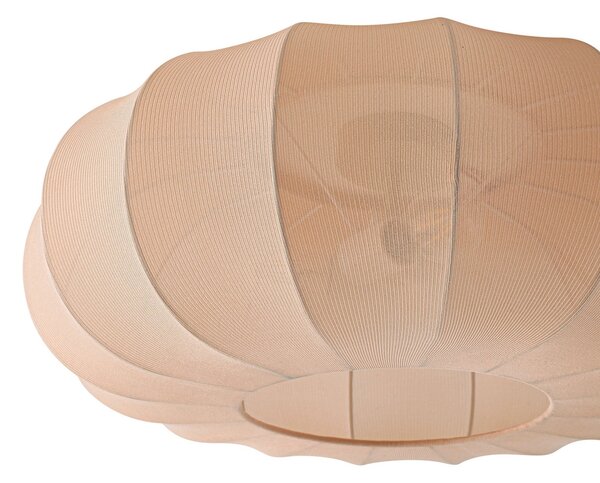 Lindby Таванна лампа Helin, бежова, Ø 60 cm, текстил, 3 x E27, Затъмняване, Бежов, Дневна/трапезария, Плат / текстил, Скандинавски
