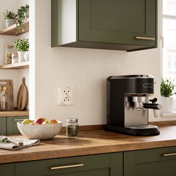 Двоен контакт със заземяване OSTE JNH002-G Beige