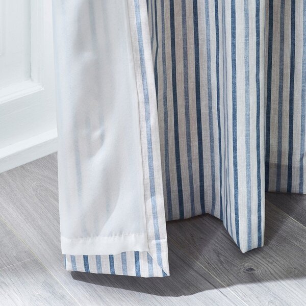 Сини пердета в комплект от 2 бр. 229x229 cm Logan Stripe – Catherine Lansfield