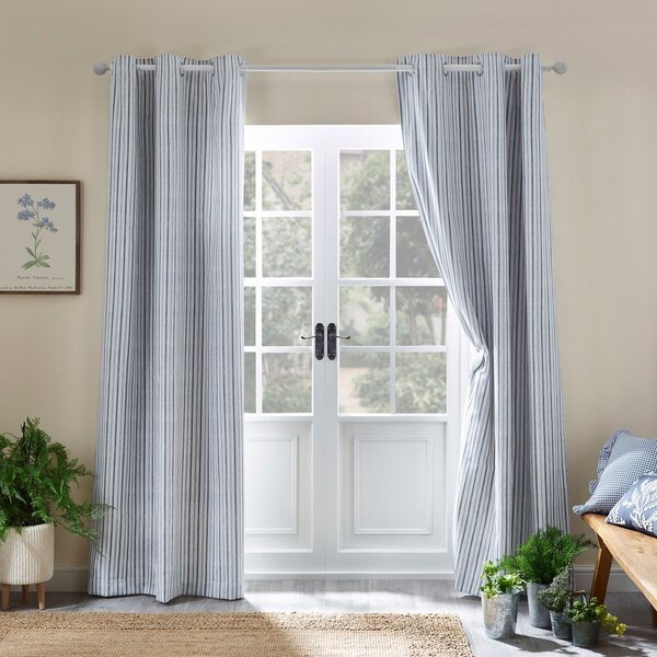 Сини пердета в комплект от 2 бр. 229x229 cm Logan Stripe – Catherine Lansfield