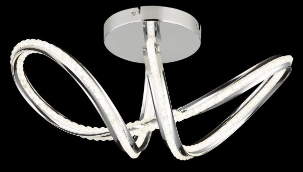 Globo 67440D - Димируемо LED таванно осветително тяло EVANGELINE LED/40W/230V лъскав хром+DO