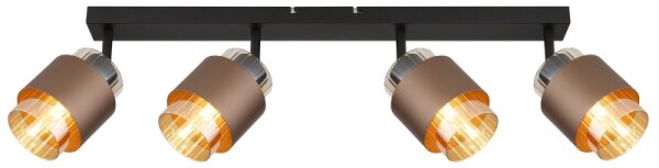 Globo 15560-4C - Точково осветително тяло MILLEY 4xE27/40W/230V черно/бронзово