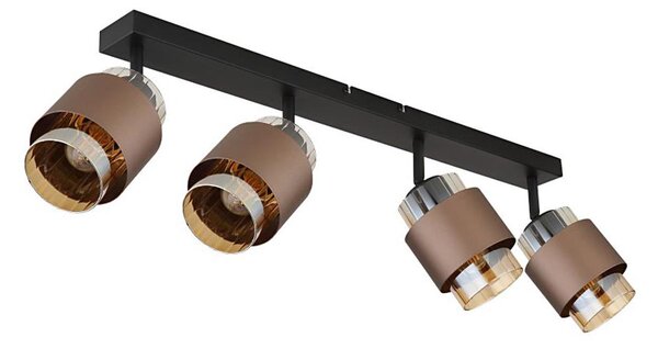 Globo 15560-4C - Точково осветително тяло MILLEY 4xE27/40W/230V черно/бронзово