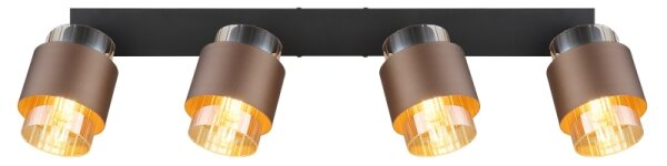 Globo 15560-4C - Точково осветително тяло MILLEY 4xE27/40W/230V черно/бронзово
