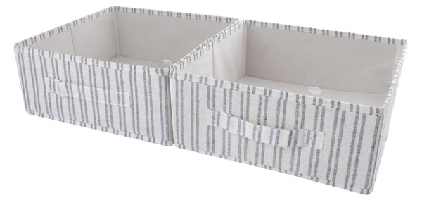 Sinsay - Сгъваеми кутии за съхранение на райета 2 pack - Светло сиво