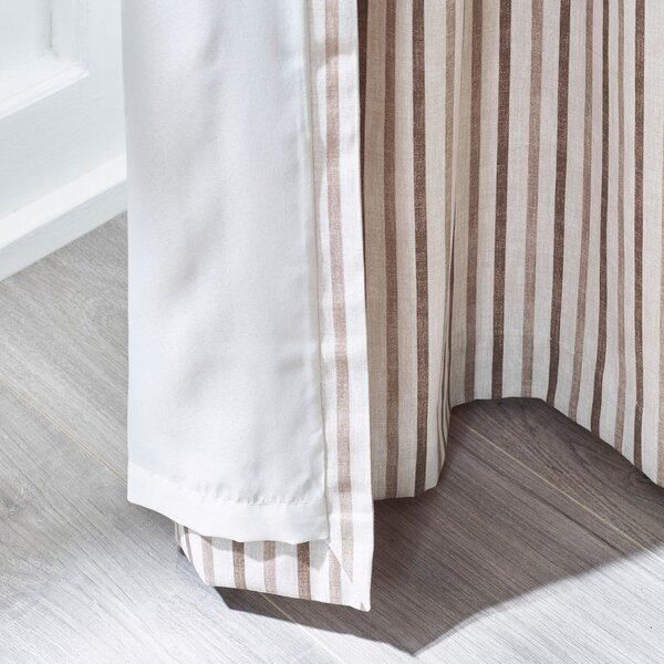 Кафяви пердета в комплект от 2 бр. 168x183 cm Logan Stripe – Catherine Lansfield