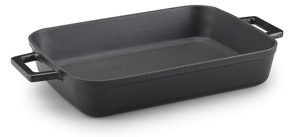 AGNELLI ЧУГУНЕНА ГРИЛ ТАВА SLOW-COOK 22X30 ЧЕРНА