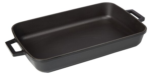AGNELLI ЧУГУНЕНА ГРИЛ ТАВА SLOW-COOK 26X40 ЧЕРНА