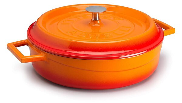 AGNELLI ЧУГУНЕНА ТЕНДЖЕРА SLOW-COOK 24CM 2,4L ОРАН