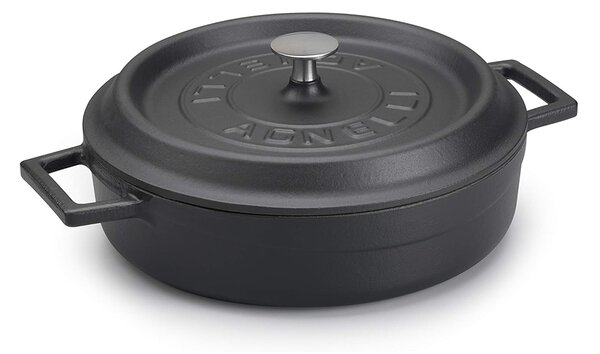 AGNELLI ЧУГУНЕНА ТЕНДЖЕРА SLOW-COOK 24CM 2,4L ЧЕР
