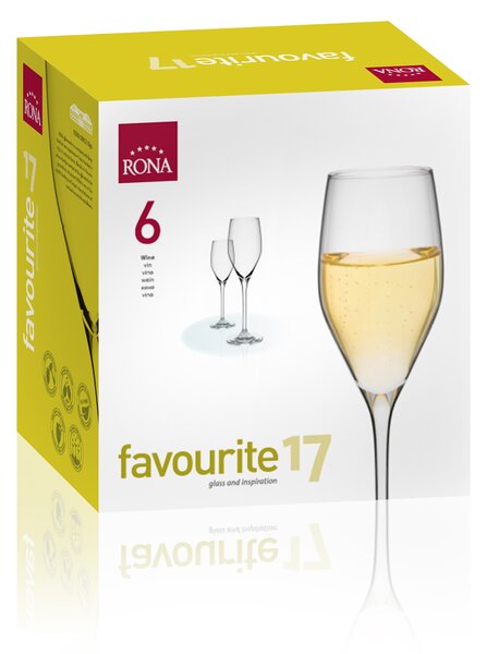 RONA ЧАШИ ЗА ШАМПАНСКО FAVOURITE 7361/1P 170ML 6БР