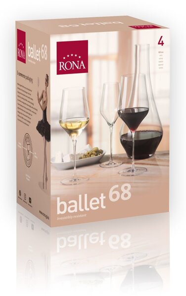 RONA ЧАШИ ЗА ВИНО BALLET 7457 680ML, 4БР
