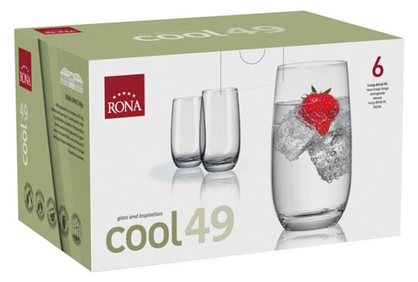 RONA ЧАШИ ЗА ВОДА COOL 4218/2P 490ML, 6БР