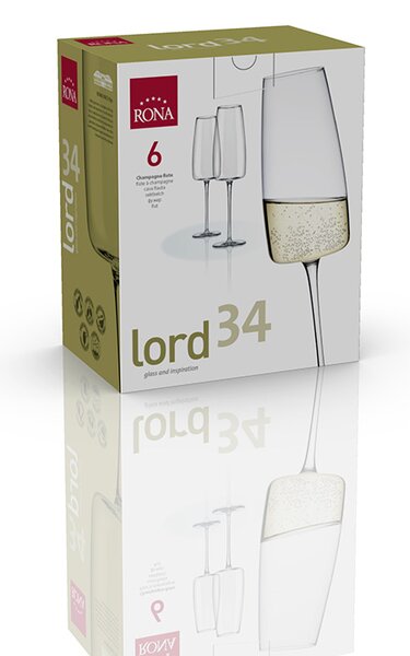 RONA ЧАШИ ЗА ВИНО LORD 7023 420ML, 6БР