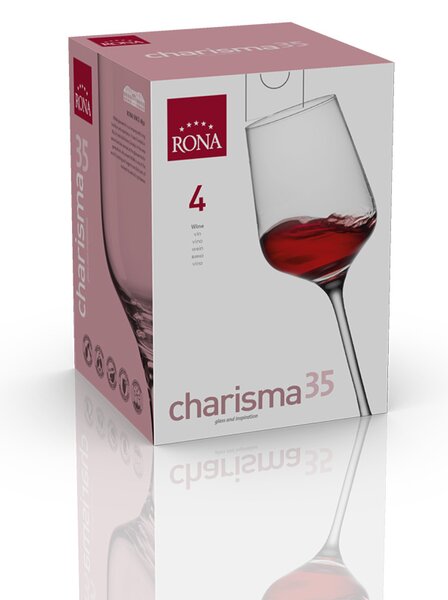 RONA ЧАШИ ЗА ВИНО CHARISMA 6044 350ML, 4БР