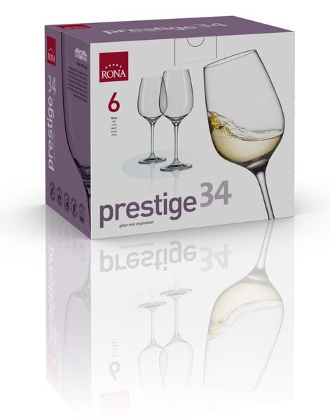 RONA ЧАШИ ЗА ВИНО PRESTIGE 6339 340ML, 6БР