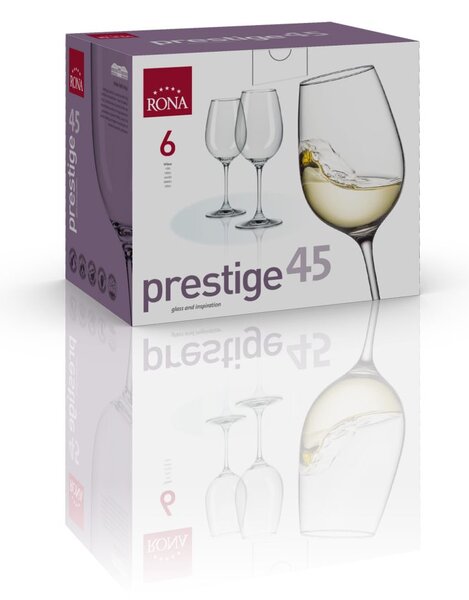 RONA ЧАШИ ЗА ВИНО PRESTIGE 6339 450ML, 6БР