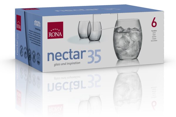 RONA ЧАШИ ЗА УИСКИ NECTAR 4932 350ML, 6БР