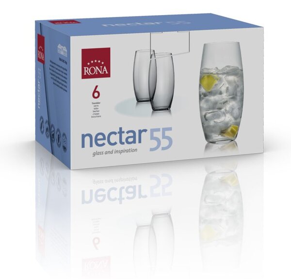 RONA ЧАШИ ЗА ВОДА NECTAR 4932 550ML, 6БР