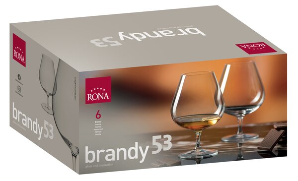 RONA ЧАШИ ЗА КОНЯК 7558 530ML, 6БР