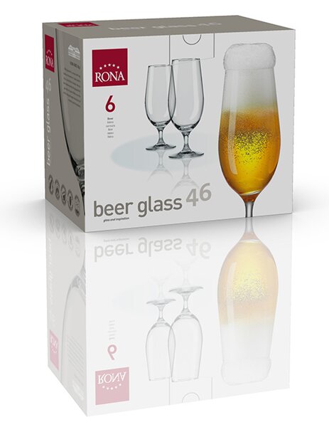 RONA ЧАШИ ЗА БИРА 6001 460ML, 6БР