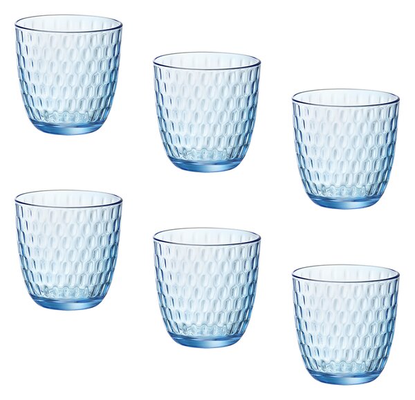 BORMIOLI ROCCO ЧАШИ ЗА ВОДА SLOT 290ML 6БР СИНИ