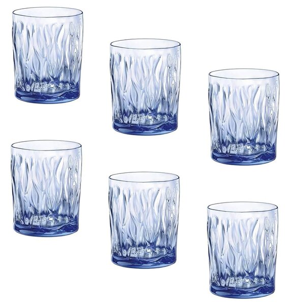 BORMIOLI ROCCO ЧАШИ ЗА ВОДА WIND 300ML 6БР СИНИ