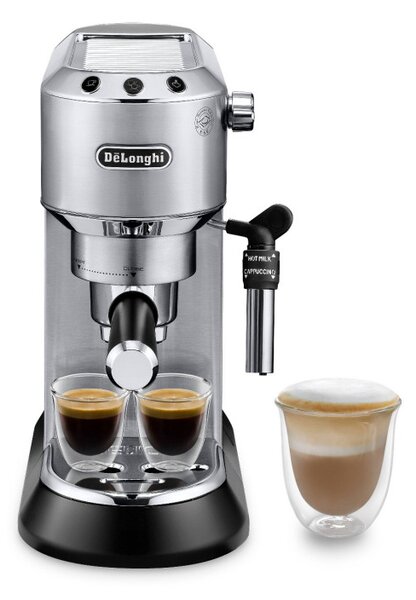 Еспресо машина DeLonghi EC685.M, 1300W, 15 bar, 1.1 л, 3 адаптера, Регулиране на температурата, Инокс
