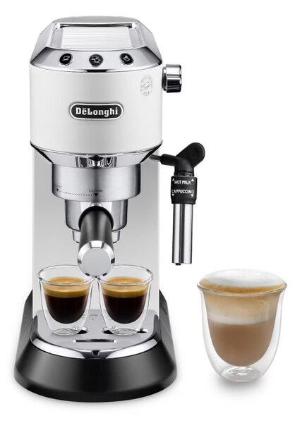 Еспресо машина DeLonghi EC685.W, 1300W, 15 bar, 1.1 л, 3 адаптера, Регулиране на температурата, Бял