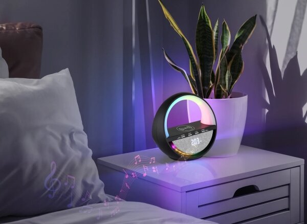 Globo 39907S -LED RGBW Dot презареждаема настолна лампа с високоговорител SOUNDRA LED/3,5W/5V 1800 mAh
