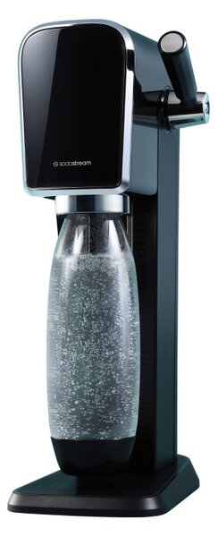Машина за газирана вода SodaStream ART, 1 л, Ръчна карбонизация, 2 степени, Без BPA, Черен/сребрист
